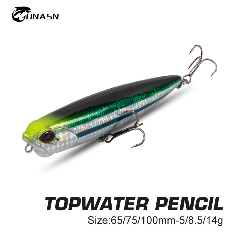 ONASN reality Pencil Topwater fishing 65mm 100mm ..